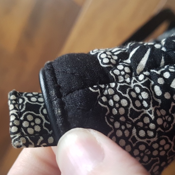 Vera Bradley Black White Floral Quilted Tote Bag with Zipper - Picture 13 of 16